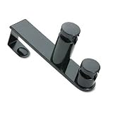 Search : o Eldon o - Over-The-Door Double Hook, Polystyrene, 1-5/8 x 3-3/4 x 7-3/16, Black