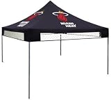 On The Edge Marketing OTE-200035 Miami Heat-Black Canopy 10 x 10