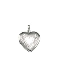 22.25x16.00 mm Heart Shaped Locket in Sterling Silver