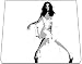 Amanda Peet Large Original Acrylic Painting On Canvas (Not a print) 3-Colour