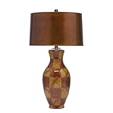 IMAGE OF Kichler Lighting 70696 Nature's Glow 30-Inch Portable Table Lamp, Henna Hard Back Shade