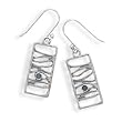 Cut Out Oxidized Earrings with Blue Quartz