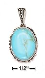 14x18mm Side Turquoise Pendant Raised Squiggles Border JewelryWeb 31h8ceG5eOL. SL160 14x18mm Side Turquoise Pendant Raised Squiggles Border JewelryWeb