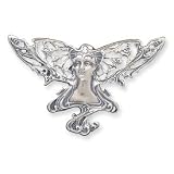 Sterling Silver Antiqued Fancy Fairy Bust Pin