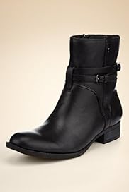 Footglove Fashion Leather Double Buckle Boots