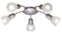 Eglo 27325A Dakar 5 Light Ceiling Light Fixture, Nickel/Alabaster