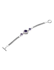 Greg Anthony Bali 18K & Silver Amethyst Bracelet