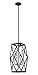 4-Light Pendant in Black Graphite and Satin Nickel