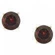 Red Garnet Stud Earrings in Yellow 14KT Gold -1.5 Cttw