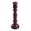 Handmade Natural Wooden Candleholder With Elegant Detail And Trim