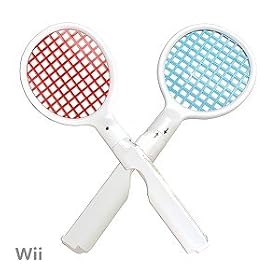 Penguin United Dual Pack 2X Active Motion Tennis Rackets for Wii (Blue/Red)