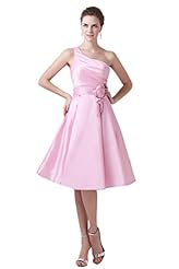 One Shoulder Taffeta Evening Dress/Bridesmaid Dress 