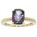 Fancy Cut Mystic Fire Topaz & Diamond Yellow Gold Ring