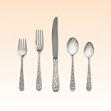 Lenox-Kirk Stieff Repousse 46 Piece Dinner w/Pie , FREE Chest/1010546