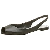 MIA Womens Emily Slingback Flat,Black Leather,8 M