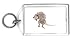 Keychain with cartoons, cartoon, rat, gun, animal, spy