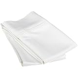 1200 Thread Count 100% Egyptian Cotton, Soft and breathable, 2-Piece Standard Pillowcase Set Solid, White