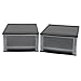 IRIS 32 Quart Stacking Drawer, 2 Pack, Black