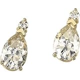 Fabulous! 14k White-gold or Yellow-gold 3 CT TW Created Moissanite Polished earrings
