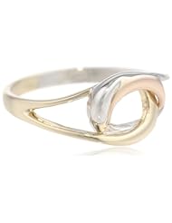 14k Tri Color Gold Love Knot Ring