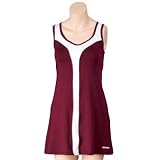 balle de Match Sting-Ray Women's Tennis Dress - Burgundy - W05303-BG6