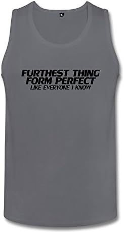 Tank Top Furthest Thing From Perfect Like Everyon Deep Heather Men's Cool S