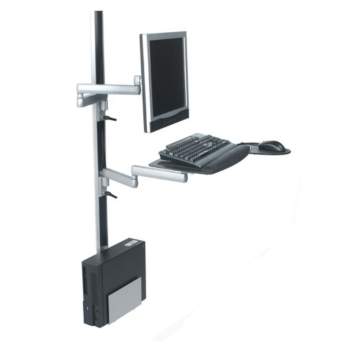 Anatome CPU Station with Manual Adjustment Monitor and Keyboard Arms