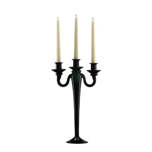 Black Three Light Candelabra 02186