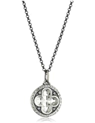 Erica Molinari "Renaissance" Sterling Silver Quatrefoil Diamond Charm Necklace