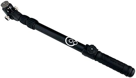 Orbit Pole Aluminum Cinema Stick, Portable Filming Crane for Smartphones &amp; Action Cameras with rotating 1/4"-20, Black