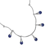 Sterling Silver and Squash Blossom Lapis Necklace