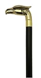 Walking cane-Eagle Head walnut shaft. This walking stick cane is a unisex walking cane. This walking aid has a eagle head solid brass handle. This wooden cane has walnut color and 36 inches long shaft. This walking aid has a weight capacity of 250 pounds.