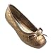 Laura Ashley Girl's Ballerina Flats Bronze Shoes