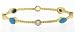 Sterling Silver Gold Vermeil Blue/White CZ title=
