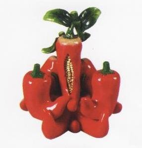 CHILI PEPPER 3-D Table Set w/ Salt & Pepper *NEW*!