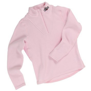 Hot Chillys Youth Microflc Zip-Tee (Pink, Small)