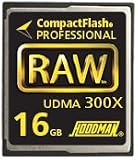 Hoodman RAW 16 GB, 300x High Speed UDMA Compact Flash Memory Card, Supports up to 45MB per-second Transfers