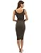 PattyBoutik Mama Tie-Dye/Solid Scoop Neck Maternity Tank Dress (Dark Olive Green Small)
