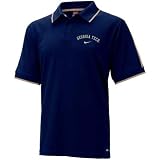 Nike Georgia Tech Yellow Jackets Navy Blue Classic Dri Fit Short Sleeve Polo