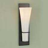 Murray Feiss One-Light Boulevard Collection Wall Bracket, Oil Rubbed Bronze with Opal Etched Glass Shade # WB1220ORB