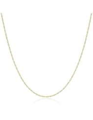 Duragold 14k Yellow Gold Mirror Rounded Links Chain Necklace, 18"