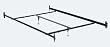 Hook-In 82" California King Bed Rails with 2 Leg Center Support, Cross Arms, and Adjustable Glides By Hollywood Bed Frame