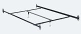 Hook-In 84 California King Bed Rails with 2 Leg Center Support, Cross Arms, and Adjustable Glides By Hollywood Bed Frame