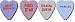 Girls Rock! Picks Hearts 4 pack Medium