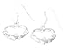 Claddagh Heart Earrings - Sterling Silver Irish Celtic Claddagh Heart with Cubic Zirconias Earrings