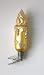 Kerze gold aus Glas - Weihnachtsbaumschmuck aus Lauscha - formgeblasener Christbaumschmuck