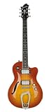 Hagstrom Deluxe-F Electric Guitar (Flame Top Cherry Sunburst)