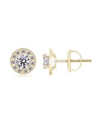 1.5 ct Solitaire Diamond Stud Earrings in Yellow Gold