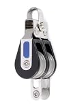 Nautos #92425-Classic line-DOUBLE FIXED WITH BECKET- 28 mm sheave-long lasting characteristics.Sailboat block