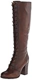 FRYE Women's Parker Tall Lace-Up Riding Boot, Dark Brown, 8.5 M US